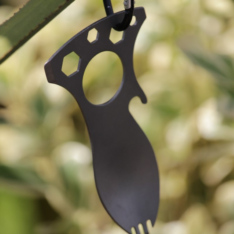 spork (Cuchara-tenedor) multifuncional con mosquetón spork (Cuchara-tenedor) multifuncional con mosquetón