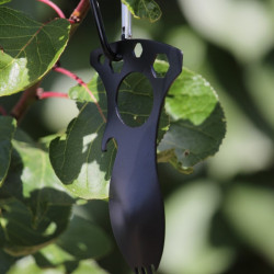 spork (Cuchara-tenedor) multifuncional con mosquetón