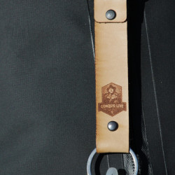 Llavero de cuero rectangular personalizable